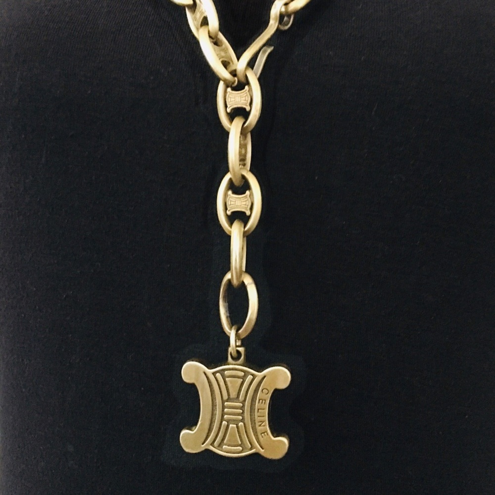 VINTAGE 80’s CELINE GOLD BRASS NECKLACE/BELT